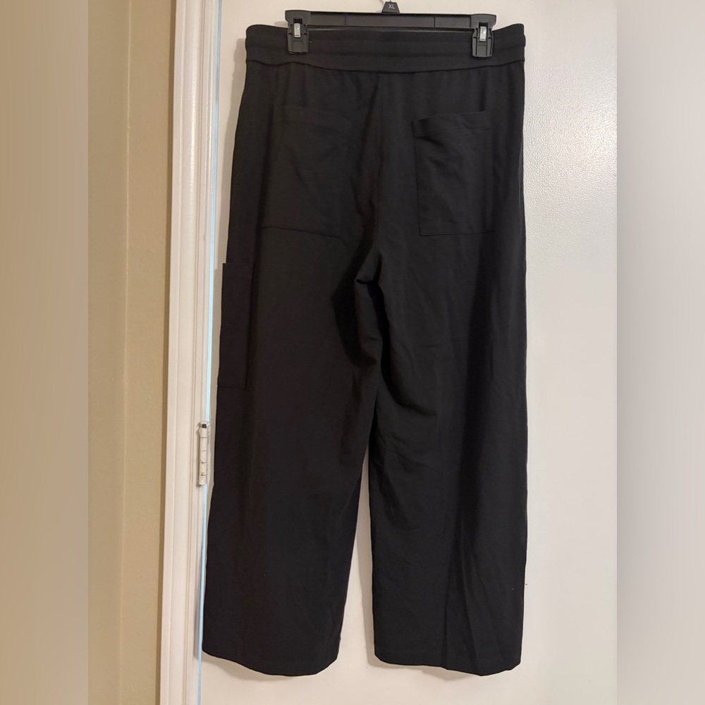 Eileen Fisher Black Drawstring Cargo Joggers - Picture 6 of 8